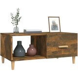 vidaXL Stolić za kavu dimljeni hrast 89,5x50x40 cm konstruirano drvo | shoptok.hr