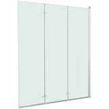 Furnova Zložljiva pregrada za tuš s 3 paneli ESG 130x138 cm, (21917958) | Shoptok.si