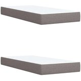  Krevet s oprugama i madracem smeđesivi 200x200 cm od tkanine | shoptok.hr