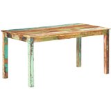  Blagovaonski stol od masivnog obnovljenog drva 160 x 80 x 76 cm | shoptok.hr