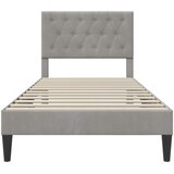 Krevetna konstrukcija Svjetlosiva 100 x 200 cm Baršun | shoptok.hr