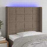 Maison Chic led posteljno vzglavje - vzglavna omarica - nočna omarica taupe 103x16x118/128 cm blago, (21706290) | Shoptok.si