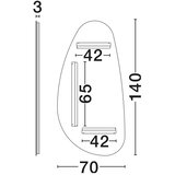 Nova Luce Zidno ogledalo s osvjetljenjem 3x140 cm Lorin – | shoptok.hr