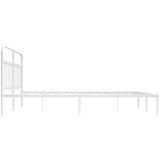 Metalni okvir za krevet s uzglavljem bijeli 180x200 cm | shoptok.hr