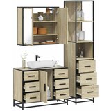 vidaXL 3-dijelni set kupaonskog namještaja boja hrasta sonome drveni | shoptok.hr