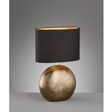 Fischer & Honsel Crna/u brončanoj boji stolna lampa keramička s tekstilnim sjenilom (visina 53 cm) Foro – | shoptok.hr