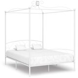  Okvir za krevet s nadstrešnicom bijeli metalni 180 x 200 cm | Eponuda.com