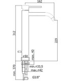 Paffoni LIG081NO Light visoka armatura za umivalnik črna | Shoptok.si