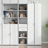 vidaXL Visoka komoda bijela 40 x 42,5 x 185 cm od konstruiranog drva | shoptok.hr