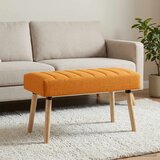  Klupa s utorima Tamno žuta 80 x 40 x 46 cm Tkanina Cijene