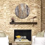 Lowell Stenska ura marmor 50cm / 11459 / okrogla / bron / les, (20542065) | Shoptok.si