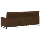SOFA za 3 osobe Smeđa 220 x 81 x 82 cm Umjetni sued - Smeđa 210 cm | shoptok.hr