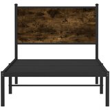 Metalni okvir kreveta s uzglavljem boja hrasta 90 x 200 cm | shoptok.hr