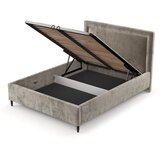 Maison de Rêve Bež tapecirani bračni krevet s prostorom za odlaganje s podnicom 140x200 cm Baleine – | shoptok.hr