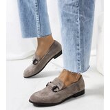 Gemre Gray leather oxford shoes Talisa | Shoptok.si