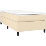  Krevet s oprugama i madracem krem 100 x 200 cm od tkanine | shoptok.hr
