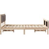  Konstrukcija postelje z vzglavjem Taupe 120 x 190 cm blago, (5000084488) | Shoptok.si