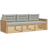 Set vanjskih sofa 3 kom. Bijela i svjetlosiva | shoptok.hr