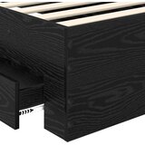  Krevetna konstrukcija Crni hrast 90 x 190 cm Konstruirano drvo | shoptok.hr