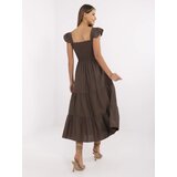 Italy Moda Dress-MI-SK-A5063.69P-brown | Shoptok.si