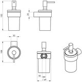 Sapho Gedy - Zidni dozator sapuna PIRENEI 110 ml mlečno staklo/zlatna | Eponuda.com