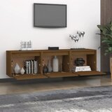  ormarići 3 kom smeđa boja meda od masivne borovine | shoptok.hr