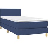  s oprugama i madracem plavi 90 x 190 cm od tkanine | shoptok.hr