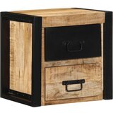 vidaXL Nočna omarica 40x35x40 cm Masivni neobdelan les Mango | Shoptok.si