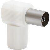 Oem Force Power, Koaksialni televizijski vtič 9,52 mm kotni ženski brez motenj, Bela, (5000218678) | Shoptok.si
