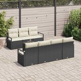  Set sofe s jastukom 8 pcs Crna i Krema poliratan | shoptok.hr