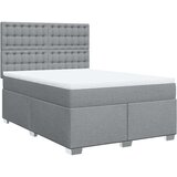 vidaXL Krevet s oprugama i madracem svjetlosivi 140x190 cm od tkanine | shoptok.hr