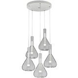 CINQUE Bijela LED viseća svjetiljka sa staklenim sjenilom ø 55 cm Cipera – | shoptok.hr