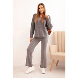 Kesi Włoski Women's set with wide leg and long sleeves gray | shoptok.hr
