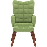  Stolica za opuštanje s osloncem za noge svjetlozelena baršun | shoptok.hr
