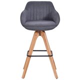 Zandiara Barski Stol Relax, Siva, Hrast, Vrtljiv | Shoptok.si