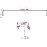  Prozorske klupice 2 kom tamnosmeđe 160x15x2 cm masivne hrast | shoptok.hr