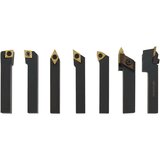 vidaXL 12-dijelni set izmjenjivih alata za tokarenje 12 x 12 mm 80 mm | shoptok.hr