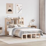 vidaXL Krevet s regalom za knjige bez madraca 135x190 cm od borovine Cijene