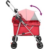  Sklopiva kolica za pse crvena 76x50x100 cm od tkanine oxford | shoptok.hr