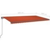  Automatska tenda na uvlačenje 6 x 3 m narančasto-smeđa | shoptok.hr