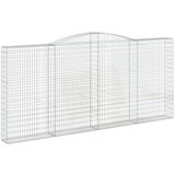  Lučne gabionske košare 2 kom 400x30x180/200cm pocinčano željezo | shoptok.hr