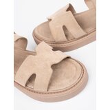 SEASTAR Beige platform sandals with cutouts | Shoptok.si