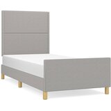  Okvir kreveta bez madraca svjetlosivi 90x200 cm od tkanine | shoptok.hr