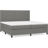  Krevet s oprugama i madracem tamnosivi 200 x 200 cm od tkanine | shoptok.hr