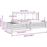  Zunanja garnitura za sedenje 2 Kos Naravna in antracitna, (5000270608) | Shoptok.si