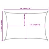  Jedro za zaštitu od sunca 160 g/m² tamnozeleno 6 x 7 m HDPE | shoptok.hr