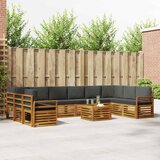  Set vanjskih sofa 11 kom. Prirodna i antracit | shoptok.hr