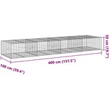  Gabionska košara s poklopcem 400x100x50 cm pocinčano željezo | Eponuda.ba
