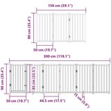 vidaXL Ograda za pse z vrati zložljiva 9 panelov črna 450 cm les | Shoptok.si