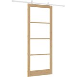  Klizna vrata ORKDAL 93 x 232 cm Masivna borovina i staklo | shoptok.hr